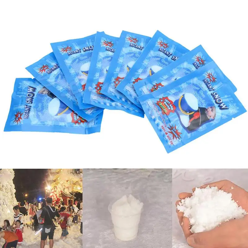 Christmas Decoration Instant Snow Magic Prop DIY Instant Artificial Snow Powder Simulation Fake Snow For Night Party