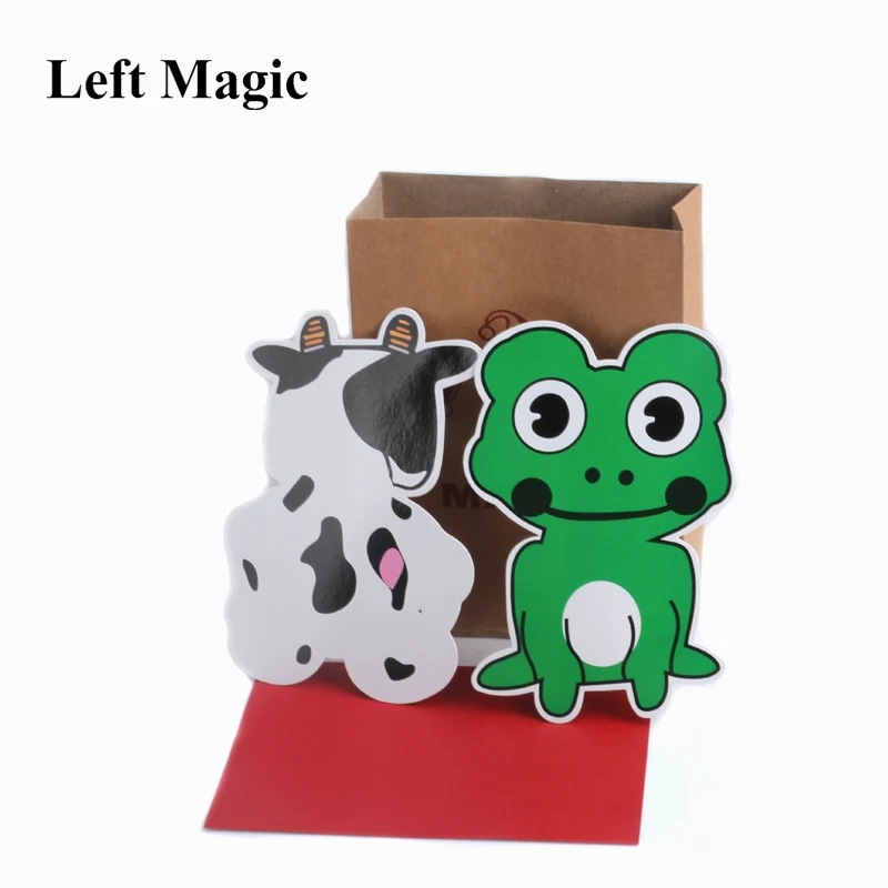 Children Educational Cow And Frog Magic Tricks Cows Small Cute Frog Cartoon Animals Stage Interactive Magical Props