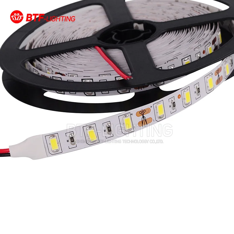 Tira de luces Led de 12V, iluminación Flexible, 5730, 5630 SMD, blanco frío Natural cálido, 5m, 300 LED más brillante que 5050, 3528, 2835