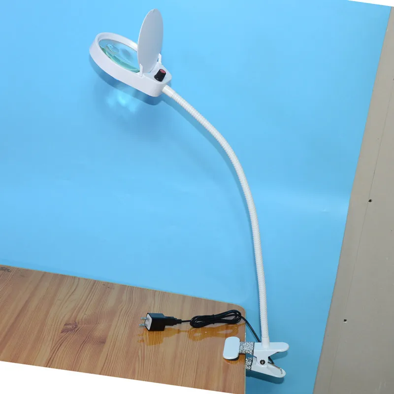 LED 3X/10X Magnifier Table Light Dimmable Brightness New Adjustable Flexible Portable Desk Lamp for Printing Reading