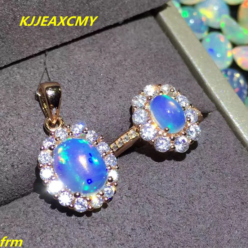 

KJJEAXCMY Fine jewelry 925 sterling silver Inlay Opa Opal female models in two sets of live mouth