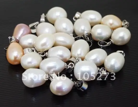 

Wholesale Multicolor Freshwater Cultured Pearl AA 7X9MM Teardrop Pearl Pendants New Free Shipping