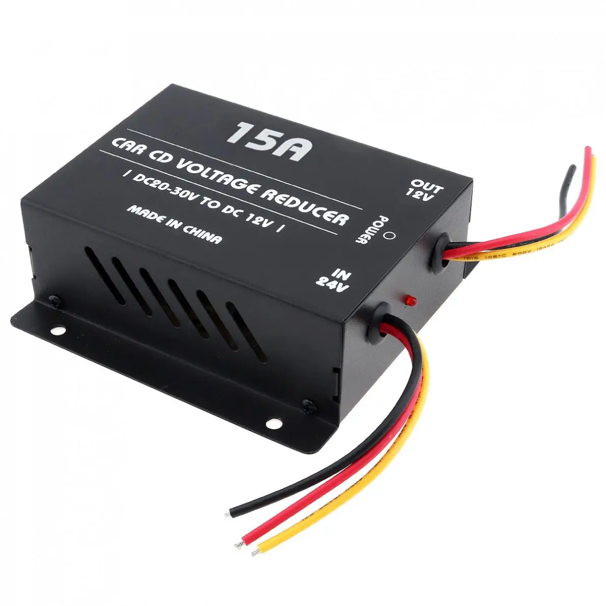 15A 180W DC 24V to 12V  Car Power Converter Electric Inverter Voltage Reducer Step-down Transformer