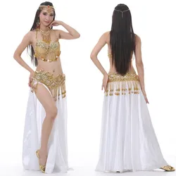 2022 New Performance Dancewear Bellydance Clothes Outfit C/D Cup Split Skirt Professional Women Egyptian Belly Dance Costume Set