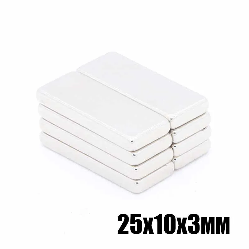 50pcs 25x10x3 mmes Igencsak Erős Neodímium Zárol magnets 25x10x3 mmes N35 fokozatú Hatalmas Mágnes Állandó Mágnes 25 X 10 X 3 mmes