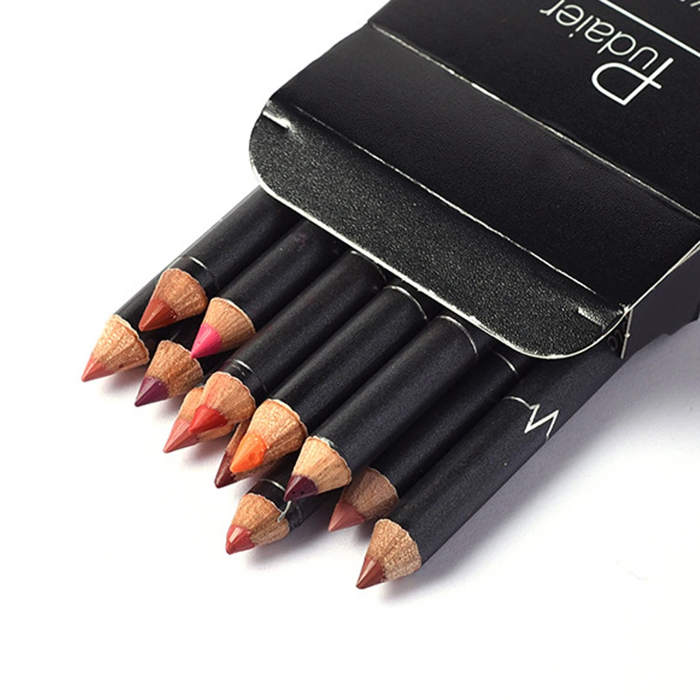 12PCS/Set New Fashion Women Waterproof Lip Liner Makeup Set Long Lasting Matte Lipsticks Lip Pencil Pen Girls Comestic Tools