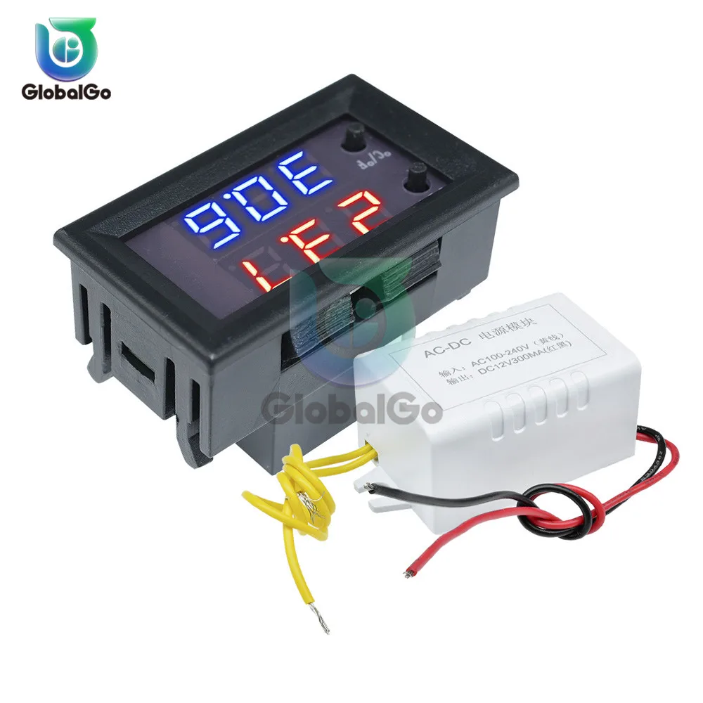 W1209WK W1219 LED Digital Temperature Control Controller Switch 30CM NTC Sensor DC 12V AC110-220V Thermostat Regulator Tool