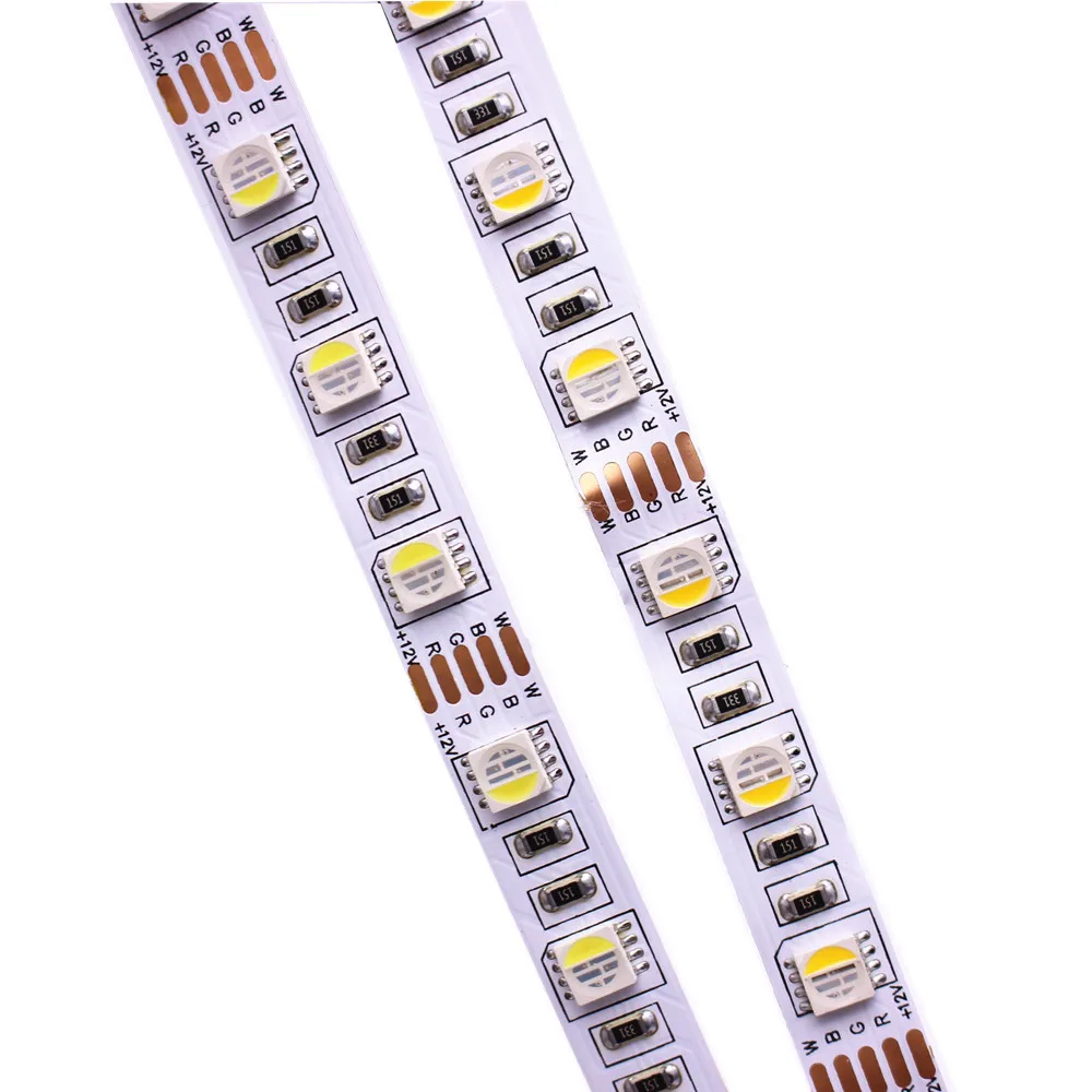 

10MM PCB RGBW LED Strip 5050 DC12V Flexible Light RGB+White / RGB+Warm White 4 color in 1 LED Chip 60 LED/m 5m/lot.