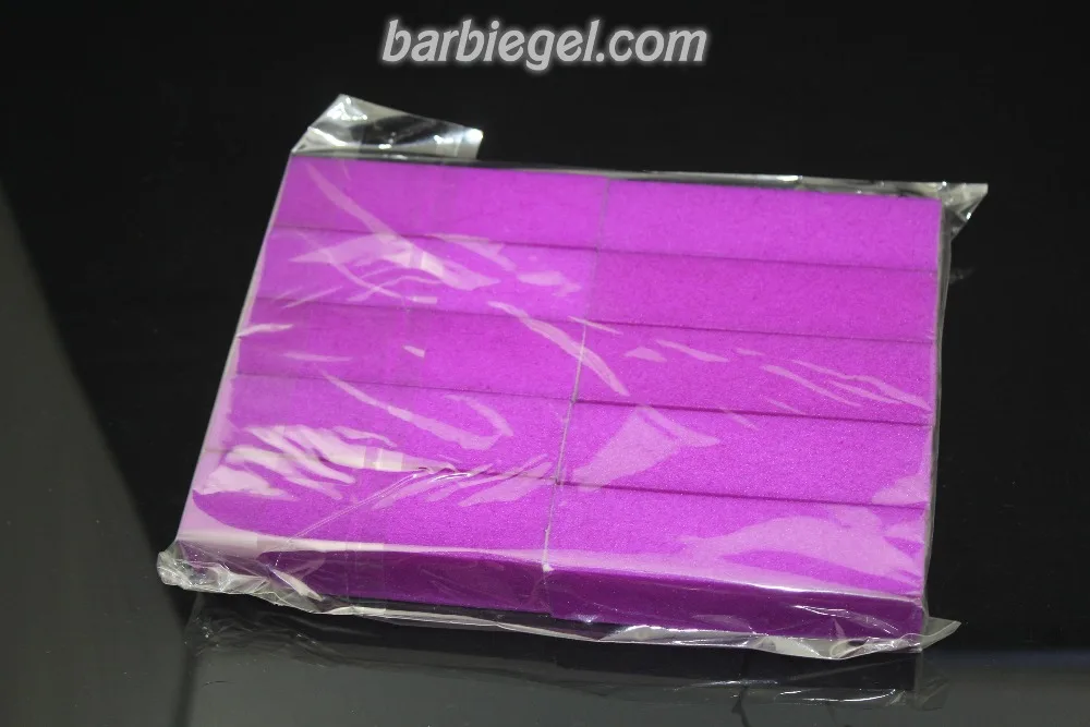 10 X Fluorescence Purple Color Nail File Tools Sanding BLOCK ACRYLIC NAIL TIPS SANDING FILES / Nail care buffer Wholesale