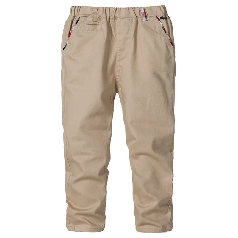 Pantalon en coton pour garçon, 2-8T, couleur Beige, blanc, collection printemps-automne 2021