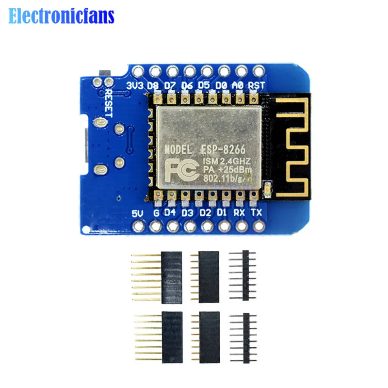 ESP8266 ESP-12 ESP-12F CH340G CH340 V2 USB WeMos D1 Mini WIFI Development Board D1 Mini NodeMCU IOT Board 3.3V With Pins