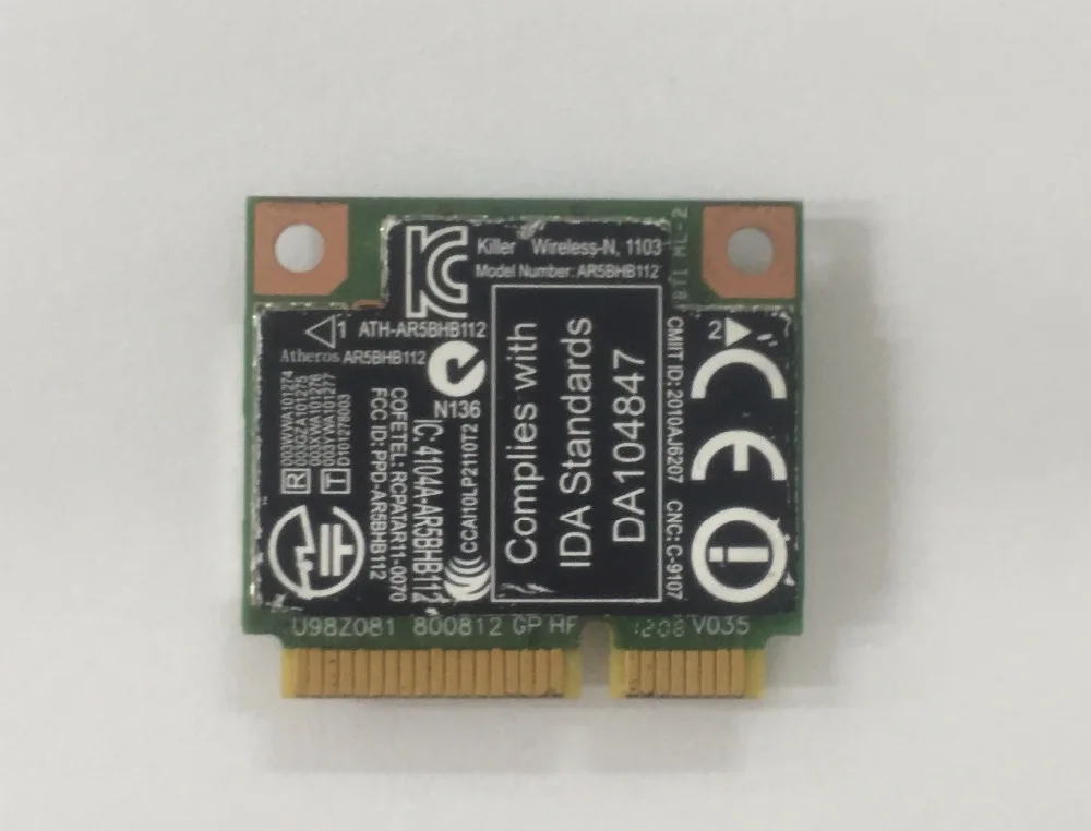 Atheros AR9380 AR5BHB112 Half Size Minipci-express Mini Card 450Mbps network card mini card 802.11n wireless card