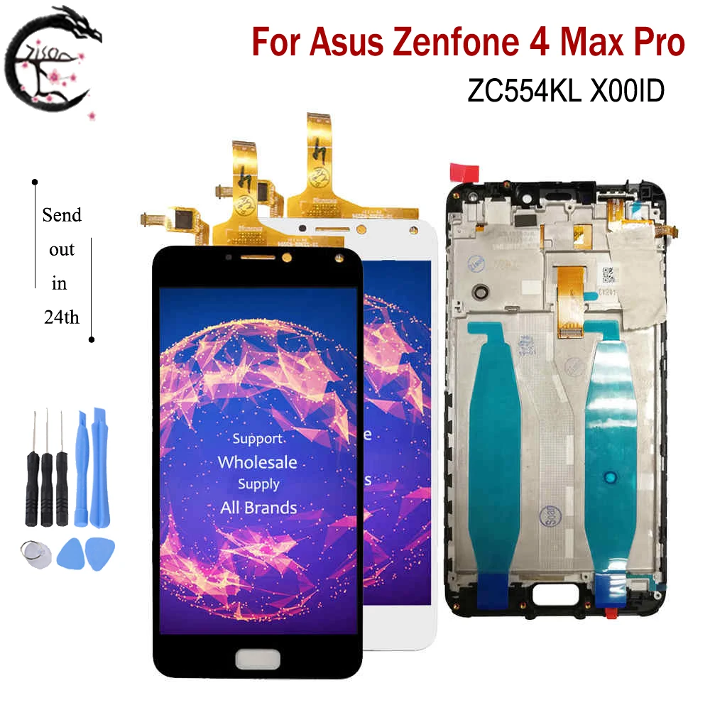 ZC554KL ЖК-дисплей с рамкой для Asus Zenfone 4 Max Pro ЖК-дисплей ZC554KL X00ID, сенсорный экран, дигитайзер в сборе, замена