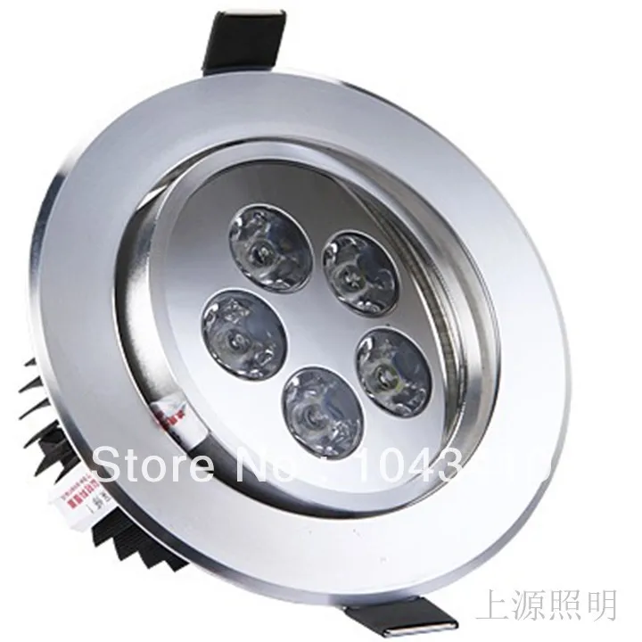 Toika Wholesale 20PCS  5W LED Downlight 110V 220V White Light Energy Saving Round Ceiling Recessed Spot Downlight Lamp