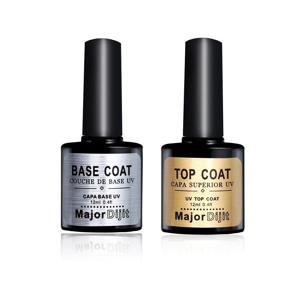 Base y capa superior de 12ml, esmalte de uñas de Gel UV transparente, laca de Gel de imprimación para manicura profesional