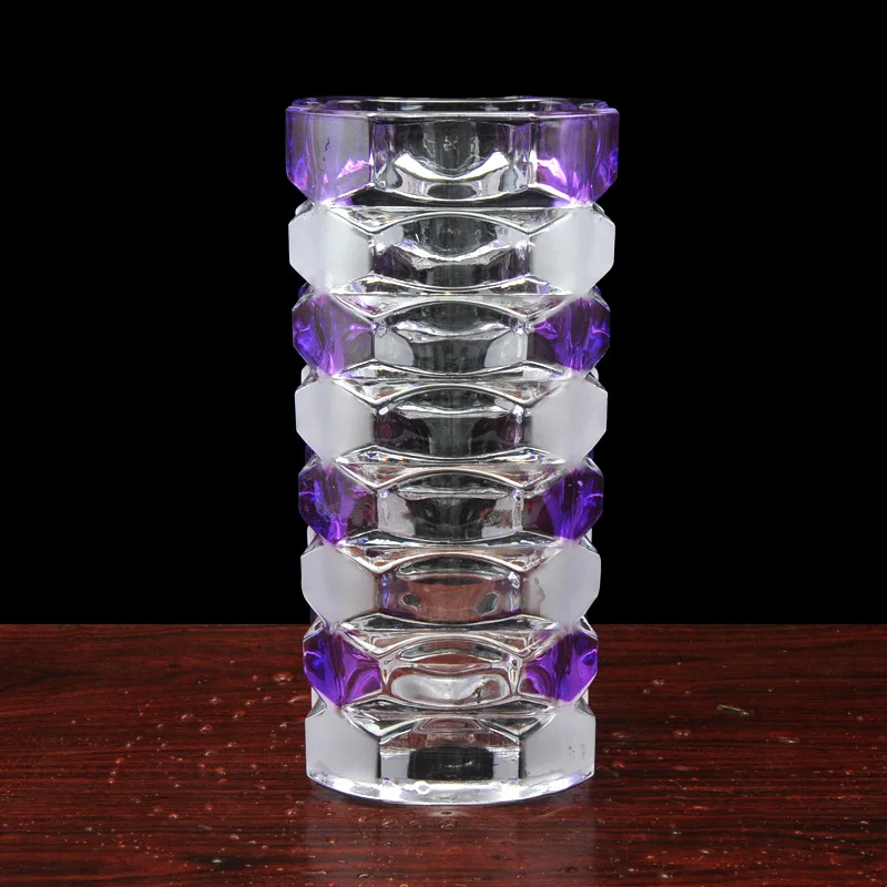 Simple home fashion glass vase ocean ripple stained glass vase crystal glass products