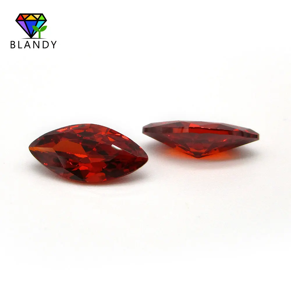 1.5x3~10x20mm Marquise Shape Garnet 5A Cubic Zirconia Stone Synthetic Gems CZ stone For Sale