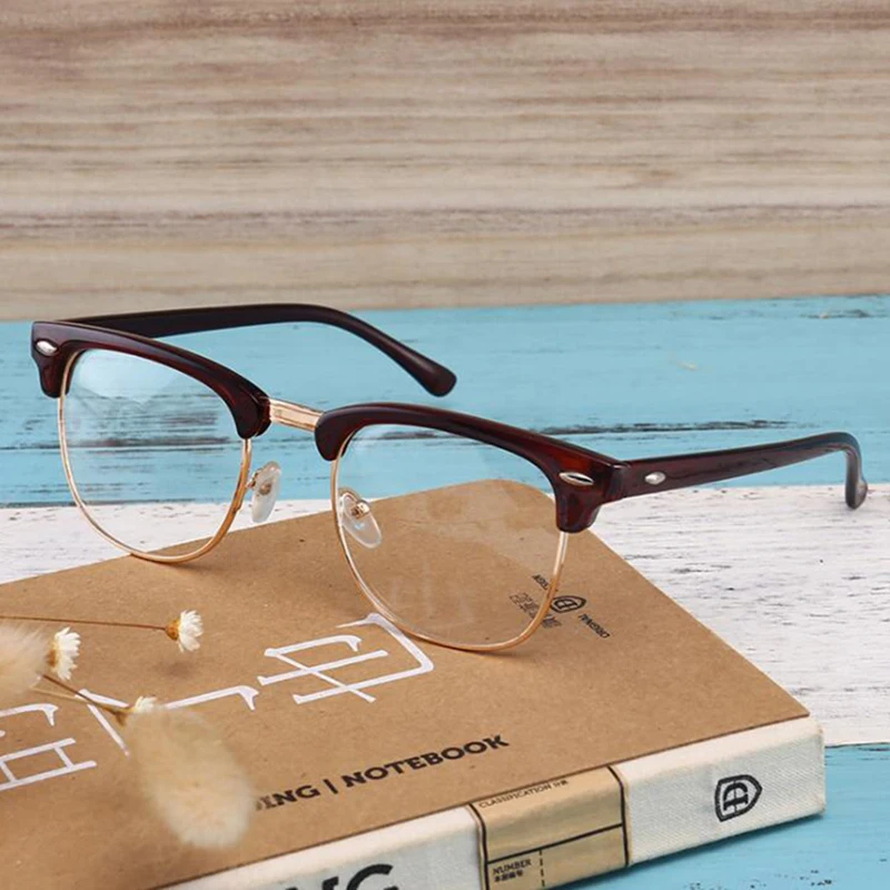 Metal Half Frame Reading Glasses Presbyopic Male Female Far sight Glasses with strength +0.5 +0.75 +1.0 +1.25 To +4.0