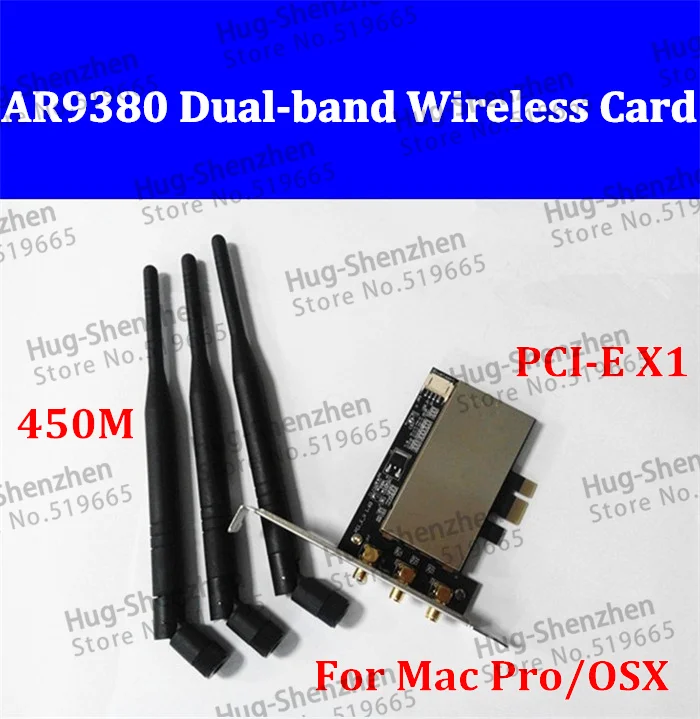 450MB Extreme Atheros AR5BXB112 Wireless WIFI Card PCI-E X1 For Mac Pro AR9380