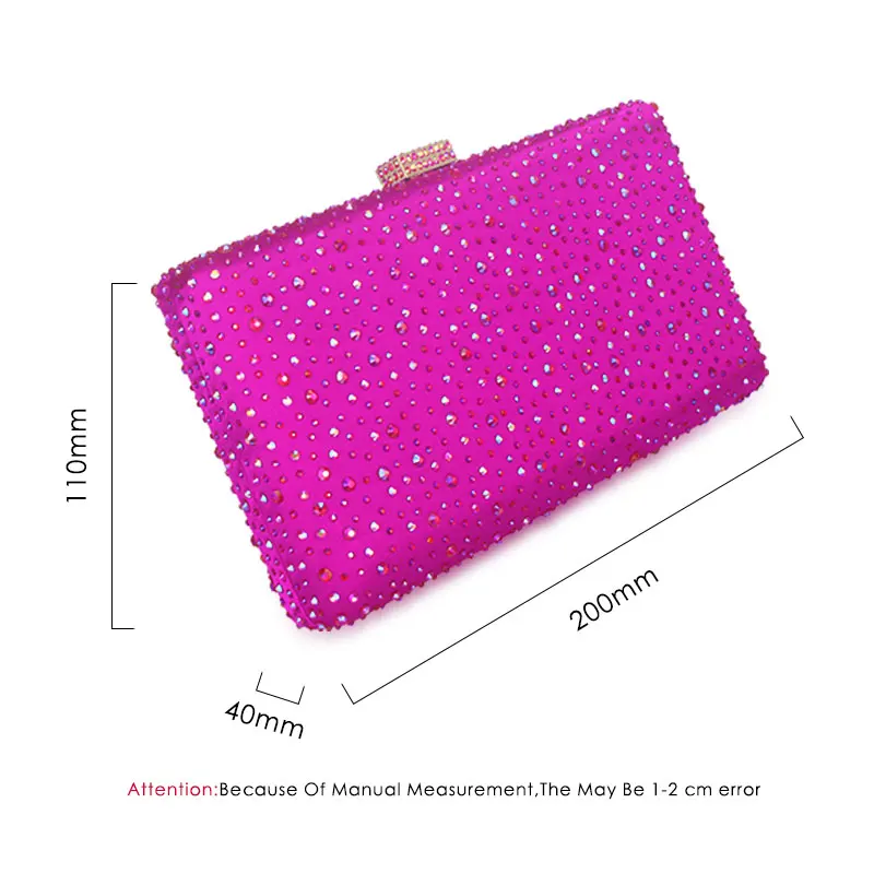 Dazzling 3 Color Golden Crystal Clutch Evening Bag Wedding Party Box Handbag And Purse Women Minaudiere Bag