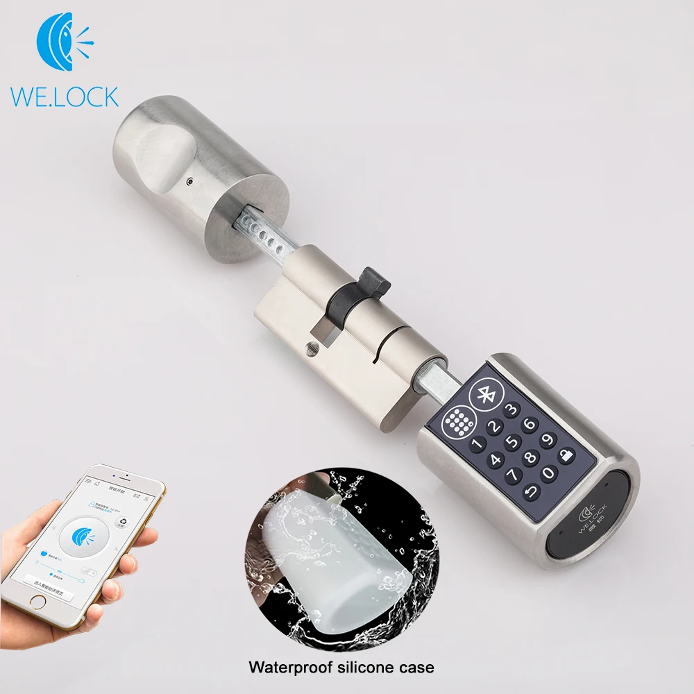 2025 Multi-Function Intelligent Password Smart Lock Cylinder Home Keyless Electronic Lock Core With Bluetooth Mobile App