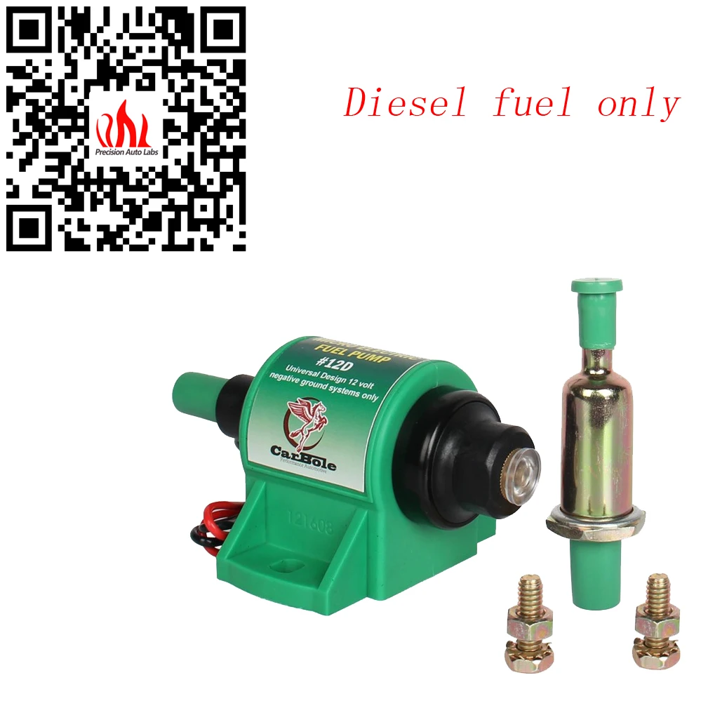 12V 35gph Universal Micro elAectronic diesel fuel pump Pressure 4-7 PSI   3/8 in. Inlet/Outlet