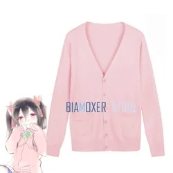 Love Live LoveLive Cosplay Costumes Nico Yazawa Knitted Sweater School Girls Uniforms Colorful Long Sleeves Spring Tops