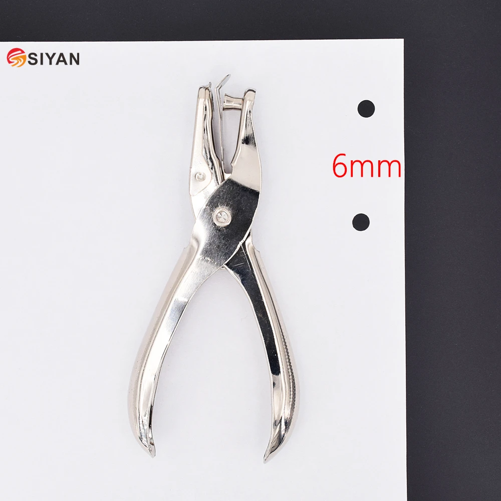 1 Pc New Practical DIY Metal 6mm Pore Diameter Punch Pliers Single Hole Puncher Hand Paper Scrapbooking Punch Tool