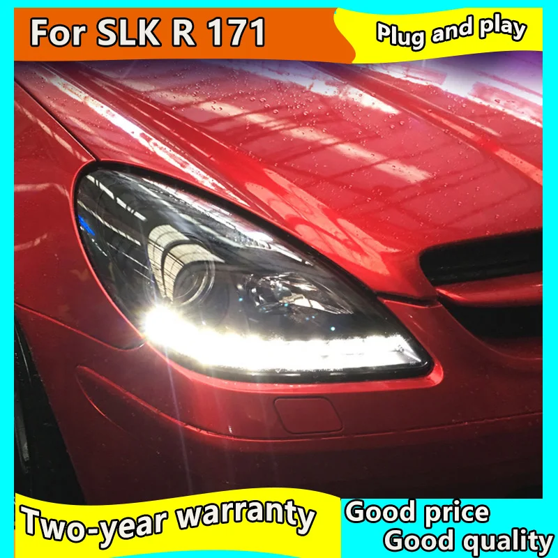 Stylizacja samochodu dla mercedes-benz SLK R171 SLK200 SLK350 SLK500 reflektory LED 1996-2003 z angel eyes DRL HID/LED reflektor