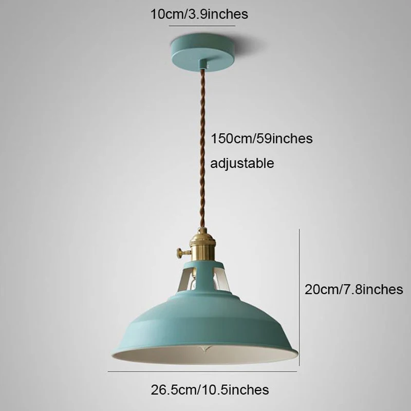 Colors Pendant Lights Modern home Lighting Fixtures Vintage Kitchen Island Bedroom Ceiling Lamp Antique LED Shop Light Switch