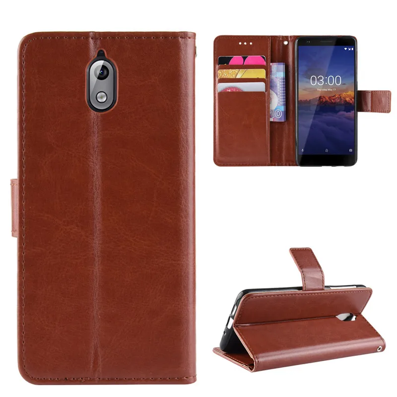 Nokia 3.1 Case Luxury Leather Flip Wallet Phone Case For Nokia3.1 TA-1049 TA-1057 A-1063 TA-1070 Case Stand Function Card Holder