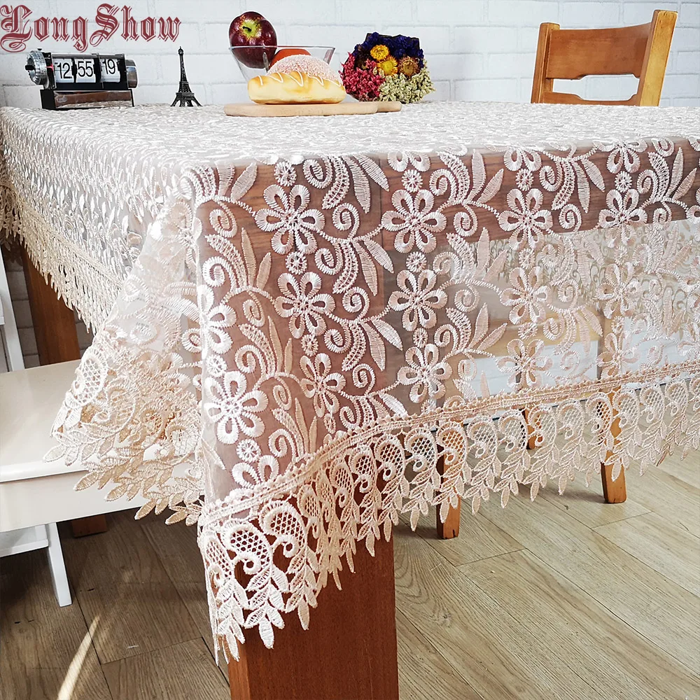 1Lot/5Yards 9-10cm Wide Pure Polyester Light Coffee Pink White Water Soluble Embroidered Lace Trim For Apparel Decoration