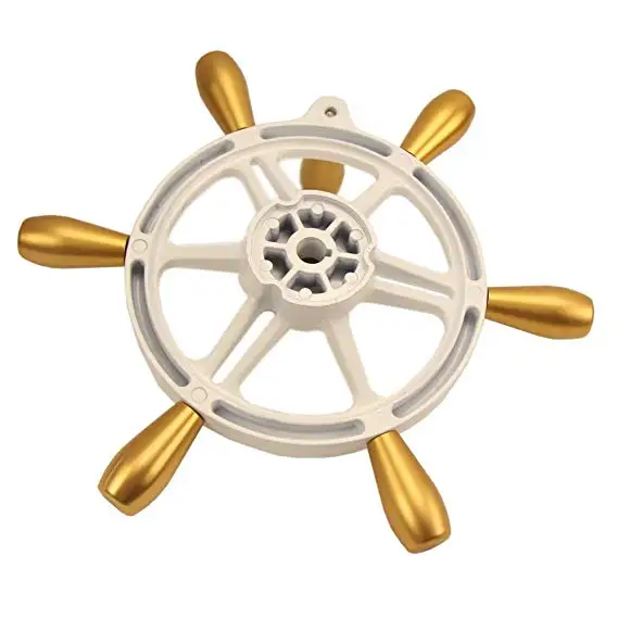 6-spoke  Stainless Boat Steering Wheel 3/4