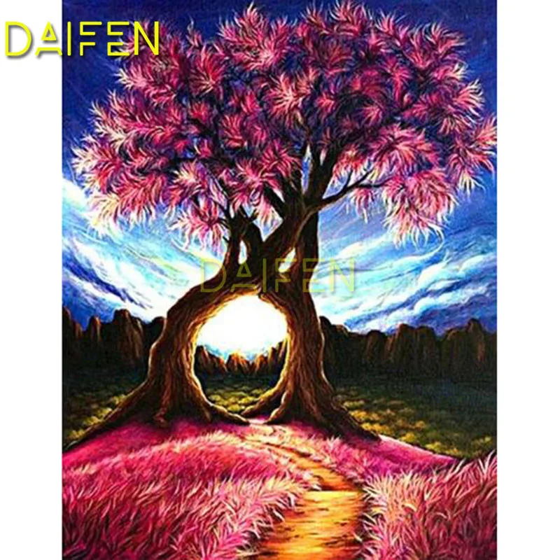 5D DIY Diamond embroidery Cross stitch Full Square Diamond mosaic snuggle double trees Full Round Diamond painting