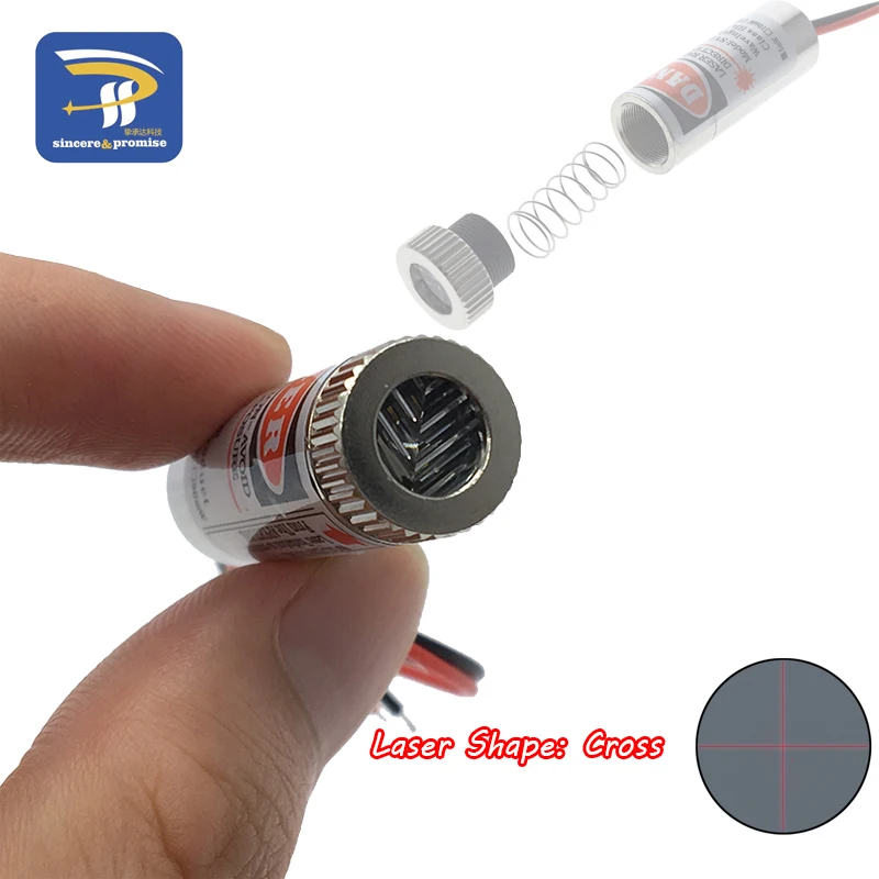 650nm 5mW 5V Red Point / Line / Cross Laser Diode Module Head Glass Lens Focusable Focus Adjustable Industrial Class