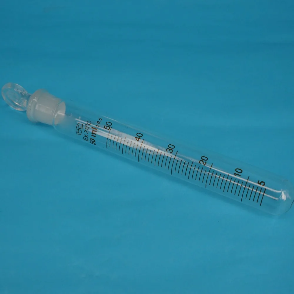 50ml Absolvierte Linie Lab Klar Glas Reagenzglas Runde Bottom mit Stopper