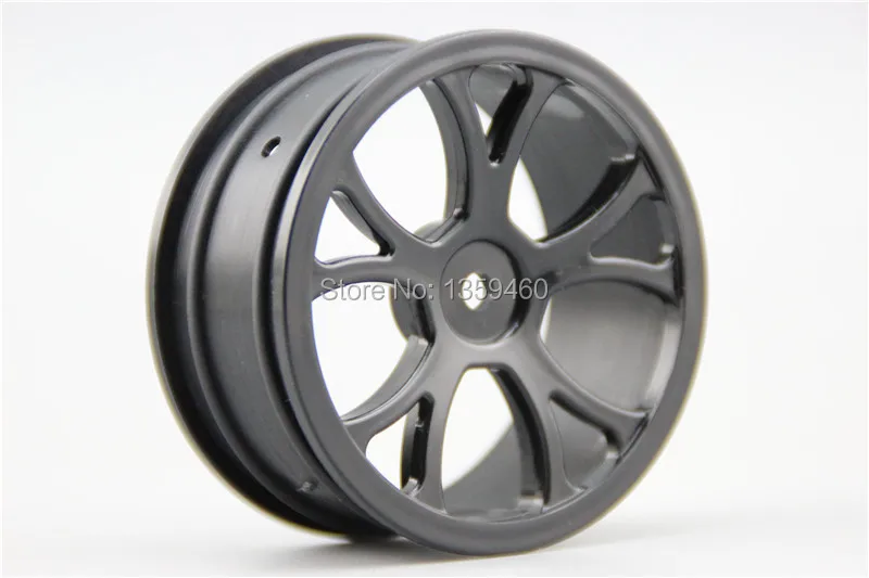 4pcs 1/10 Buggy  Y spoke 15% Reinforced Nylon Black Wheel  fits for 1:10 4WD Buggy Car 1/10 Wheel