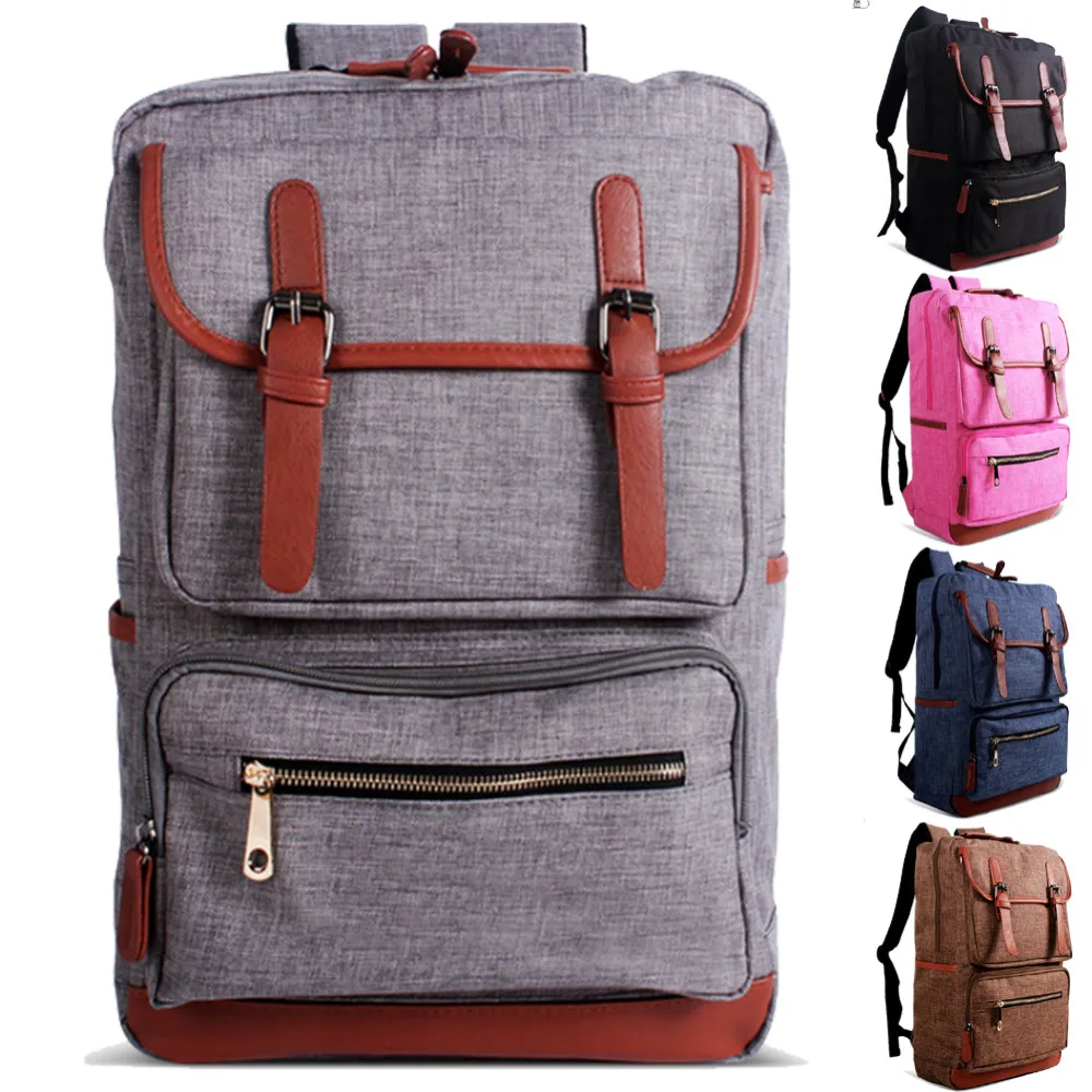 New 14 15 15.6 inch Waterproof Linen Computer laptop notebook bags Backpack case Durable for Men Women Business School Travel