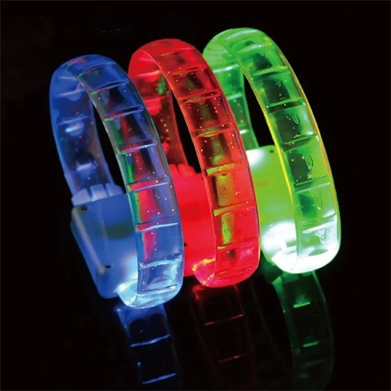 Hot sale cheap price soft rubber glowing bracelet LED lights flash bracelet for stage concerts