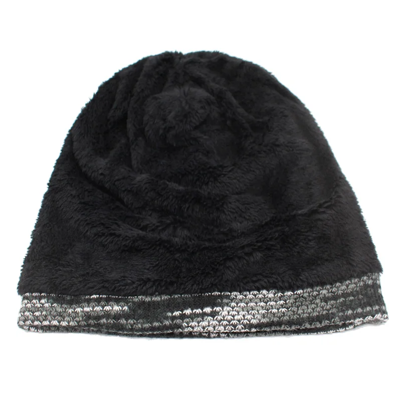 Aewue cappello lavorato a maglia donna Skullies berretti cappelli invernali per uomo berretti a righe cofano caldo Baggy morbido cappello a berretto