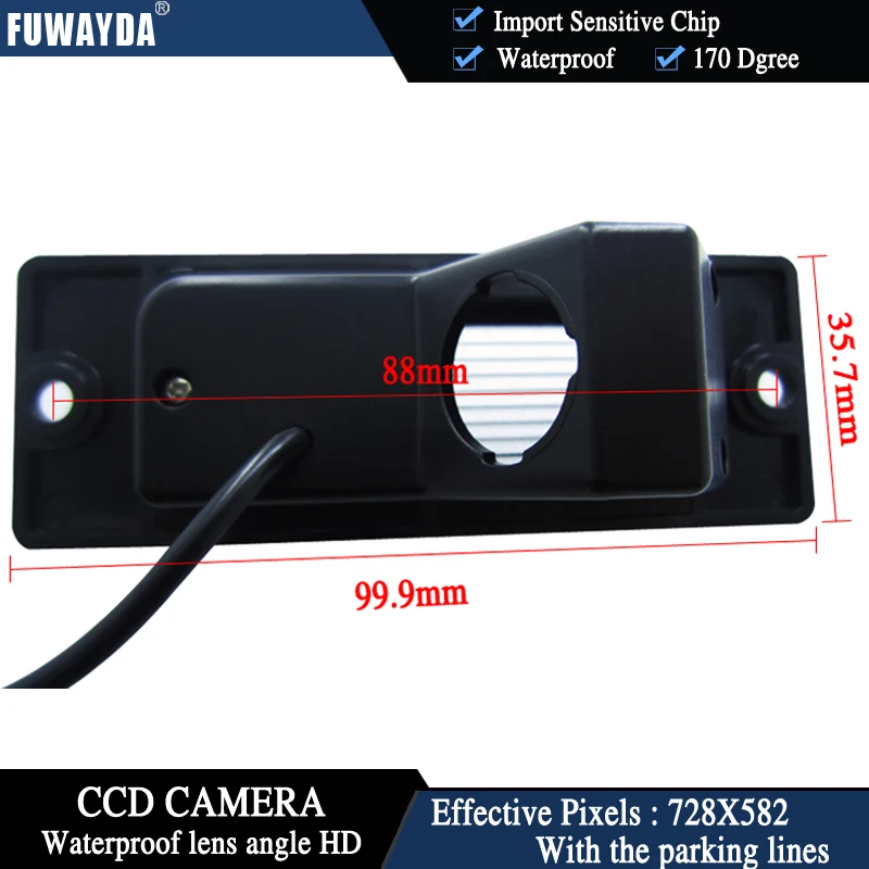 FUWAYDA Color CCD Chip Car Rear View Camera for Mitsubishi Pajero V3 V6 V8 Zinger + 4.3 Inch  rearview Mirror Monitor WATERPROOF