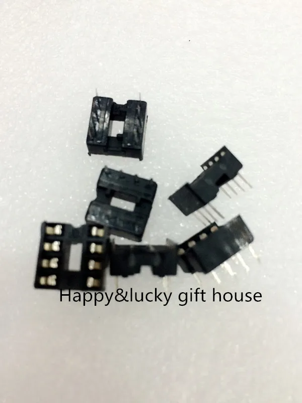 YYT 60PCS/Stick DIP-8 socket, square hole seat,IC Block, 8P socket, the chip base