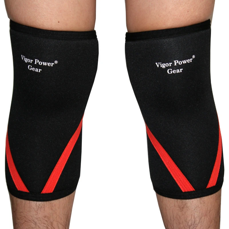 Vigor Power-7mm Neoprene Knee Sleeves, Power Lifting Knee Supports, Weight Lifting Stronger, Fitness Crossfit