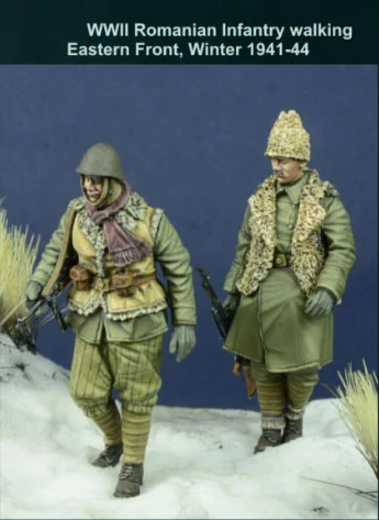 Unpainted Kit 1/35 Romanian Infantry walking Eastern Front  soldier  figure Historical Uncolor Figure Resin  Kit model