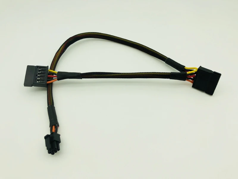 NEW 6Pin to Splitter 15Pin SATA Power Cable for DELL Vostro 3650 3653 3655 Desktop Computer HDD SSD Power Expansion Cable