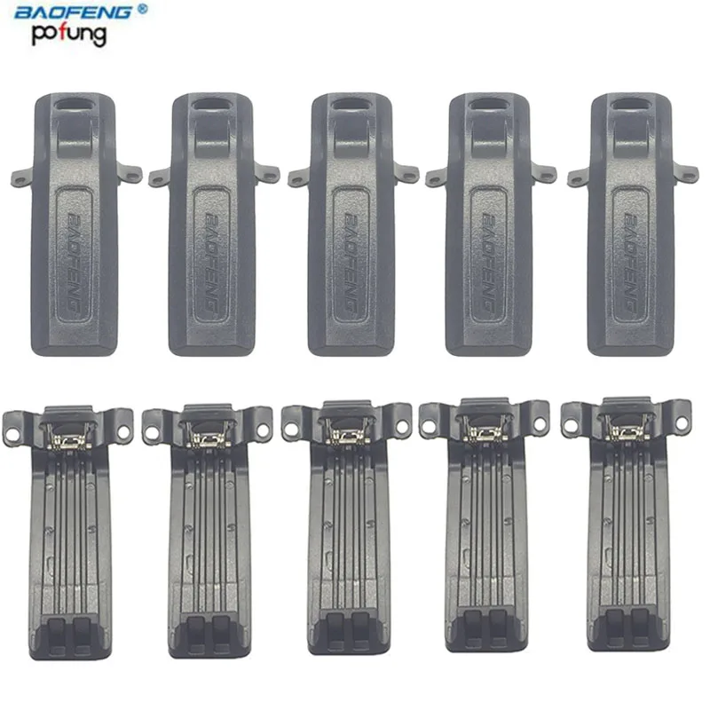 

100% Original 10pcs Belt Clip clamps For Baofeng Uv-82 cb Two Way Radios Walkie Talkie Accessories Uv 82 8w Back Metal Clips