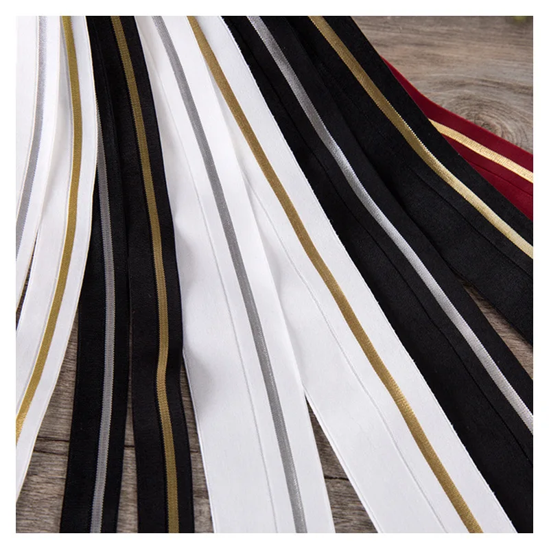 Fold Over Elastic Band 4cm Wide Rubber Band Trousers Ribbon for Underwear Sewing Garment Handmade Decorative Trimming 1M