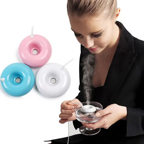 Tangc Mini Portable Donuts USB Air Humidifier Purifier Aroma Diffuser Steam For Home