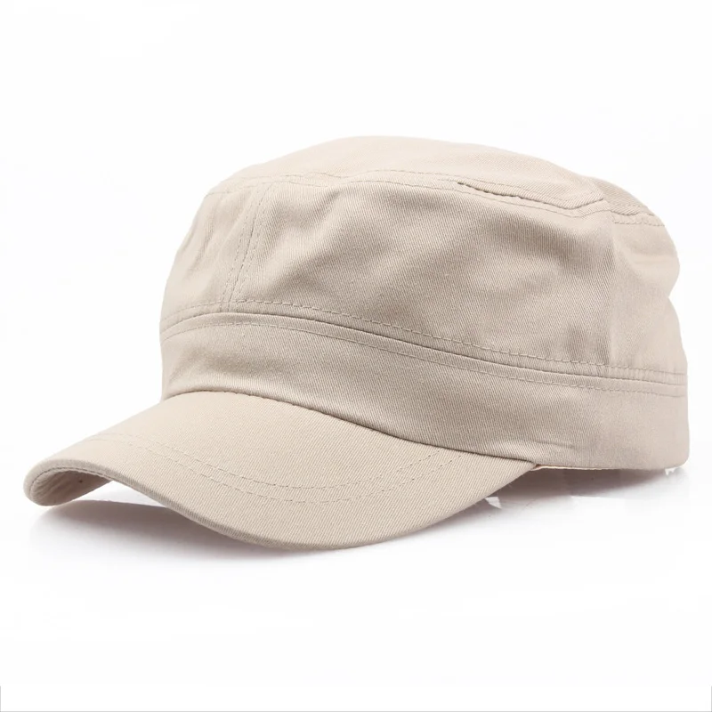 men women casual hat cap summer flat top military army caps cadet hats for male female