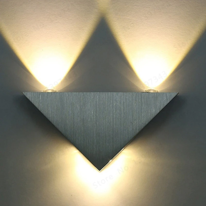 

GZMJ Modern Led Wall Light For Home Lighting Bedroom Bathroom Lampadas Led Wall Lamp Sconce 3W Triangle Aluminum Body Fixture